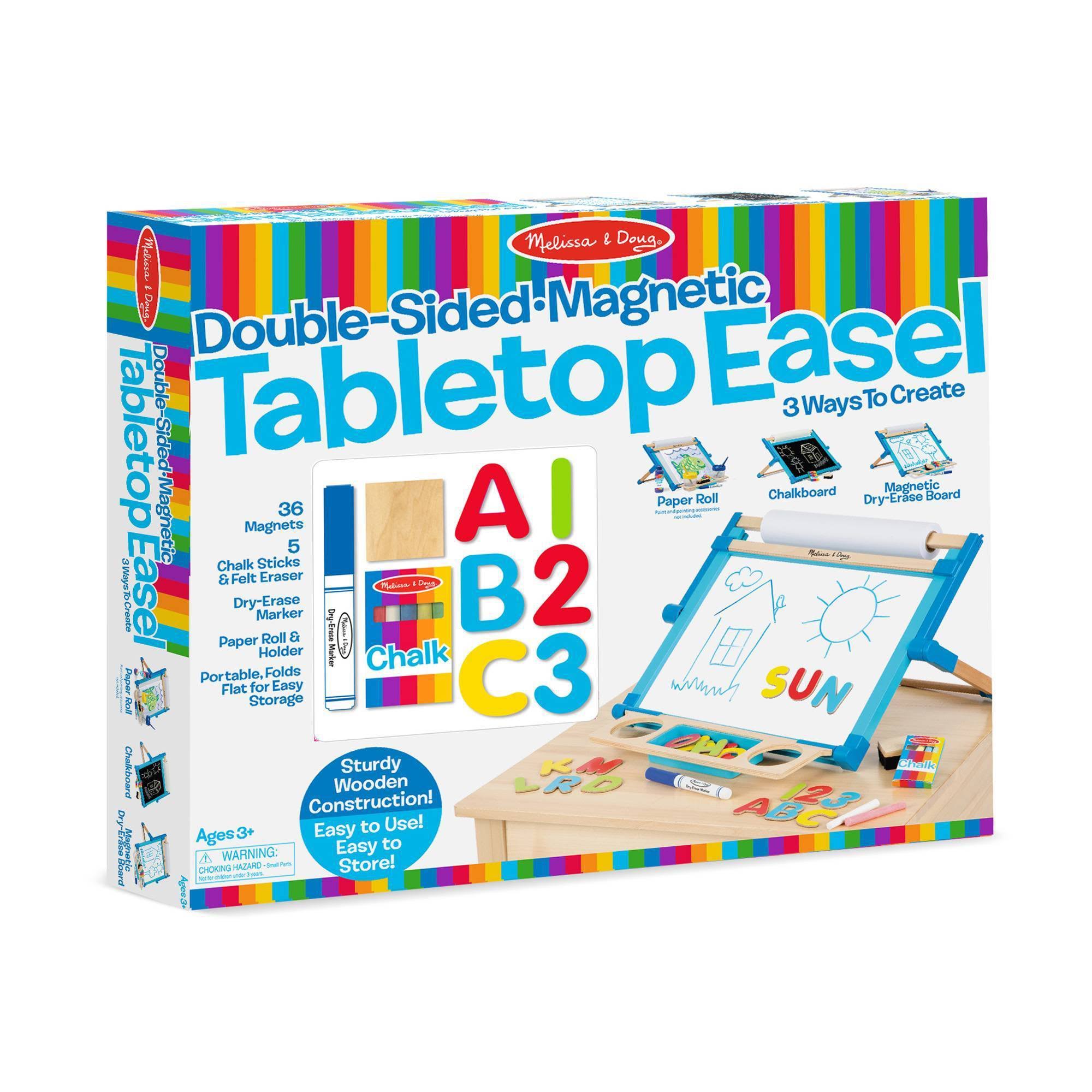 Melissa & Doug Wooden Double Sided Tabletop Easel
