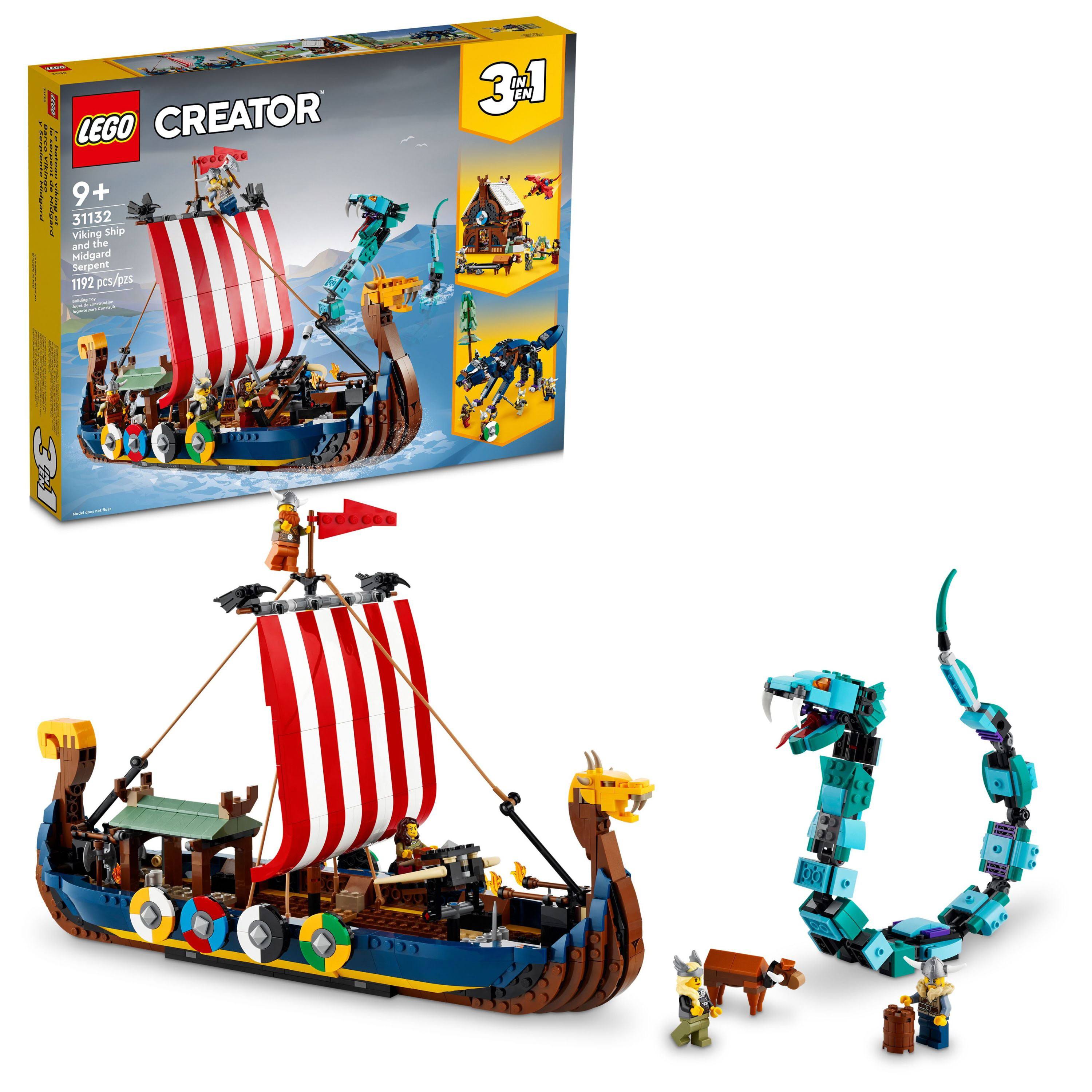 LEGO Creator 3 in 1 Viking Ship and The Midgard Serpent Set 31132