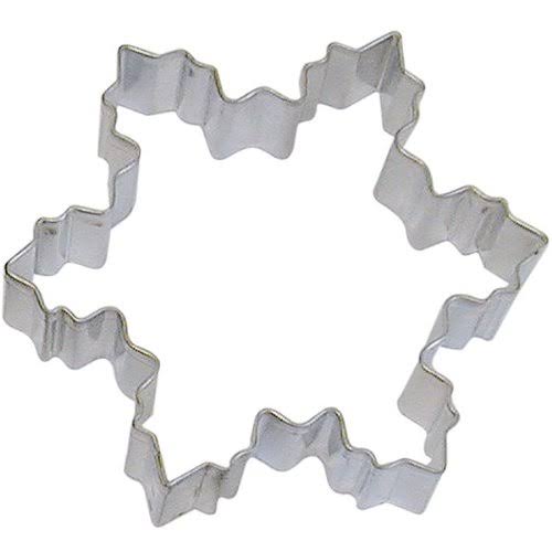 R and M Snowflake Durable Economical Tinplated Steel Cookie Cutter - 4"