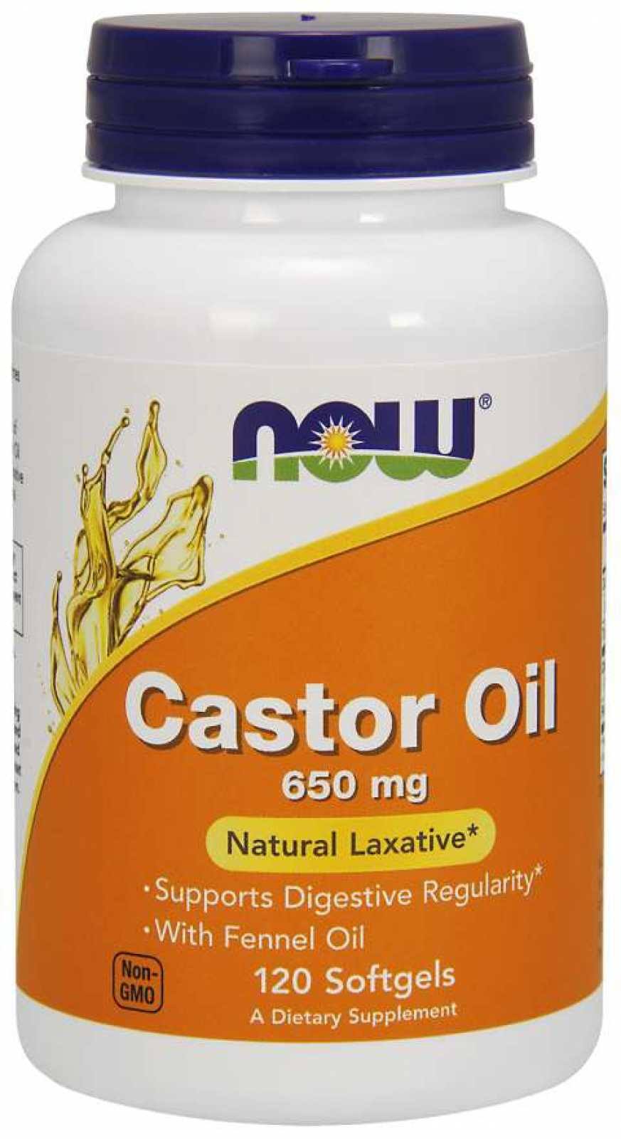 Now Foods Castor Oil Dietary Supplement - 120 Softgels