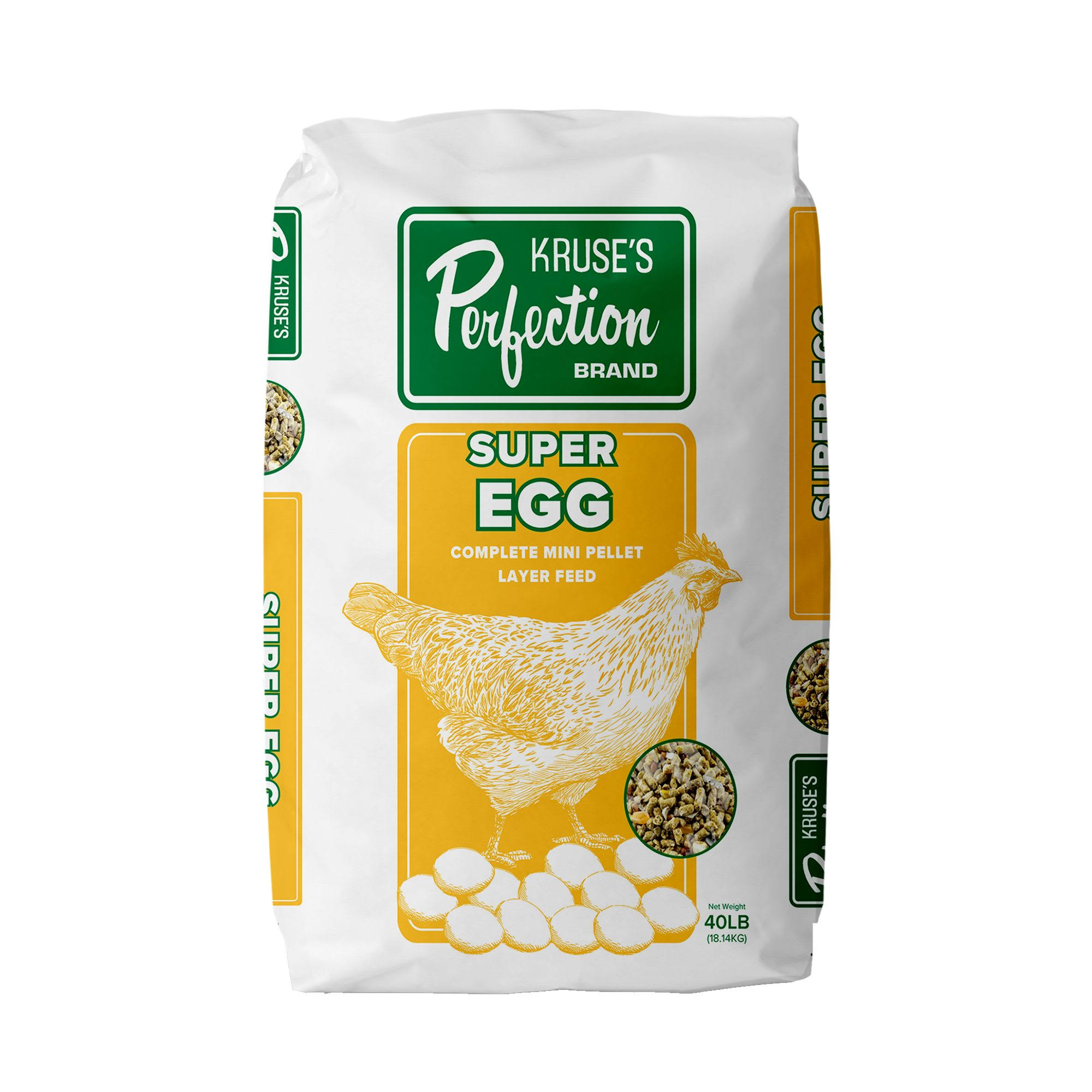Kruse's Perfection Brand Super Egg Complete Whole Grains Chicken Feed, 40-lb Bag