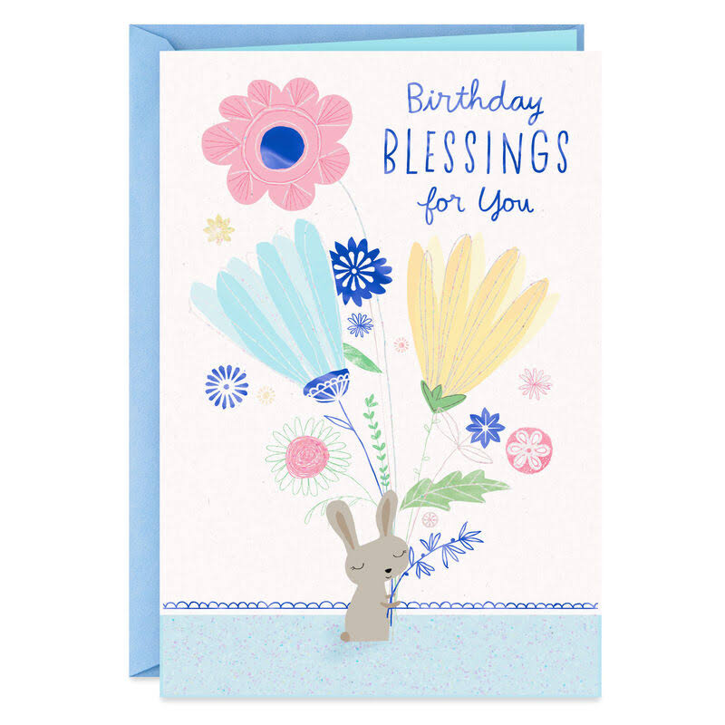 Hallmark Birthday Card, Blessings and Happy Thoughts for You Birthday Card