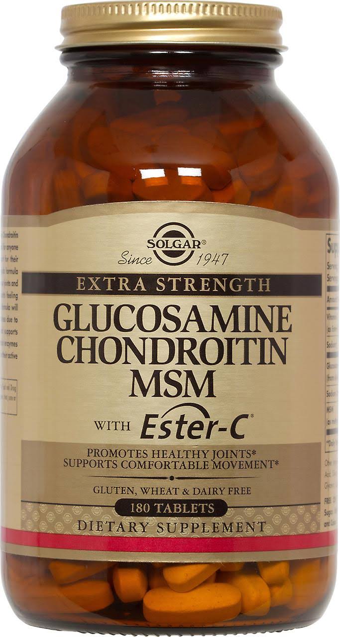 Solgar Glucosamine Chondroitin MSM With Ester C - 180 Tablets