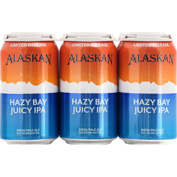 Alaskan Beer, Hazy Bay Juicy IPA - 6 pack, 12 fl oz cans