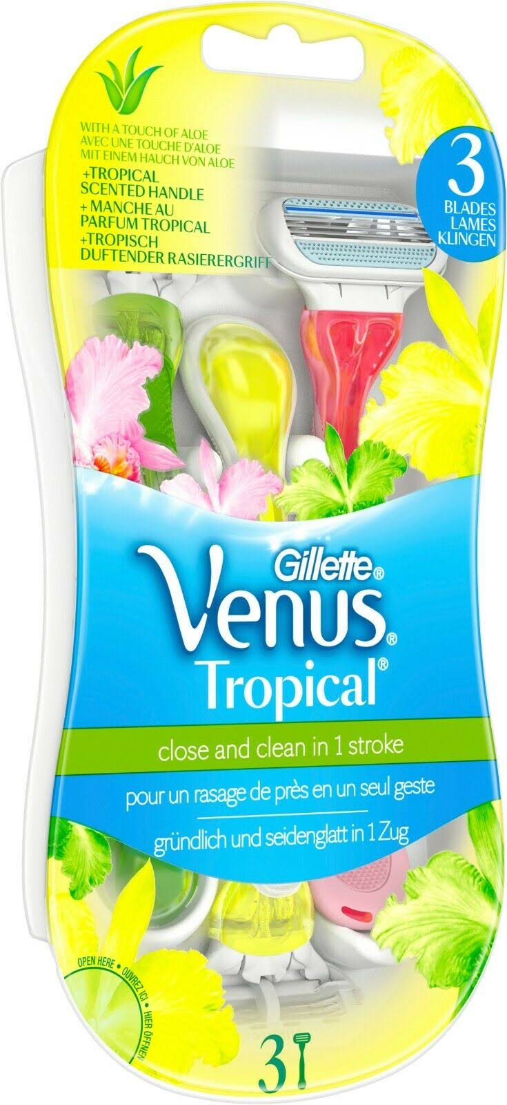 Gillette Venus Tropical Disposable Women's Razors - 3 Pack