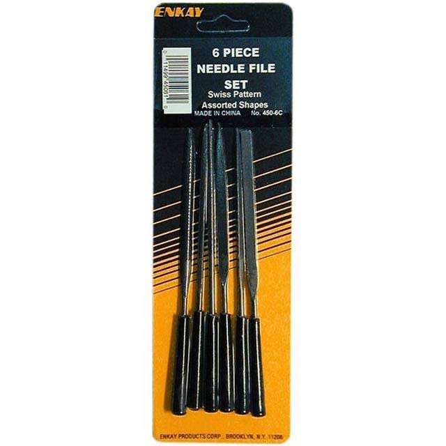 450-6C - FILE NEEDLE 6PC/SET 5.5IN ASSORTED