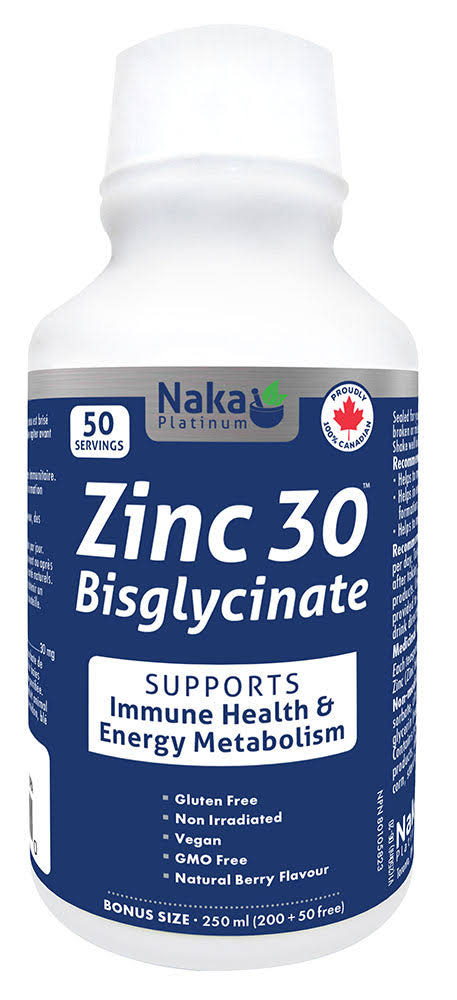 NAKA Platinum Zinc 30 Bisglycinate (250 ml)