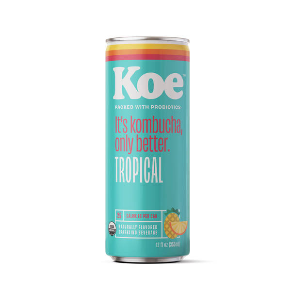 Koe Organic Tropical Kombucha, 12 fl oz