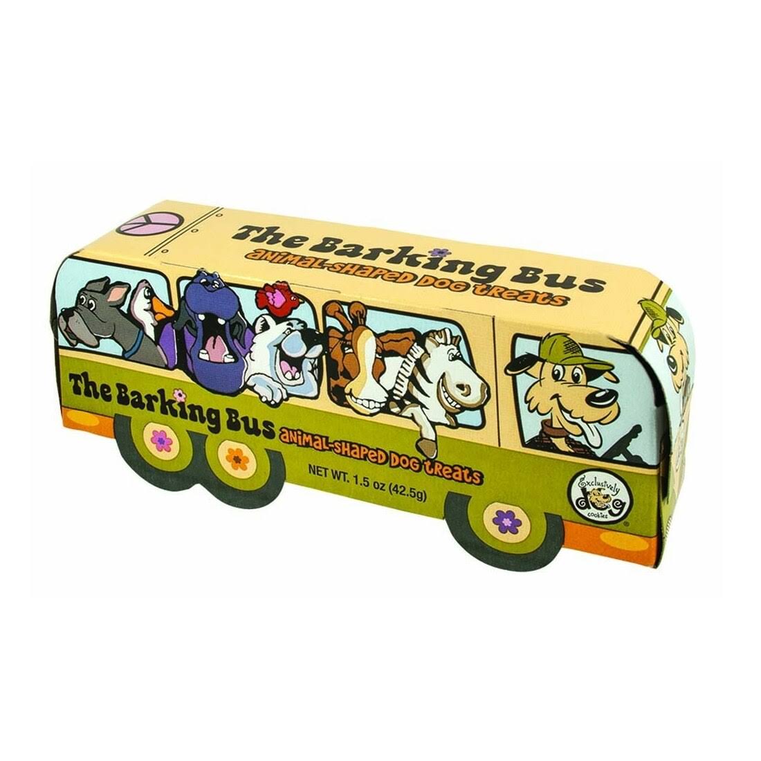 Exclusively Dog Cookies The Barking Bus Animal Shaped Dog Treats - 1.5oz