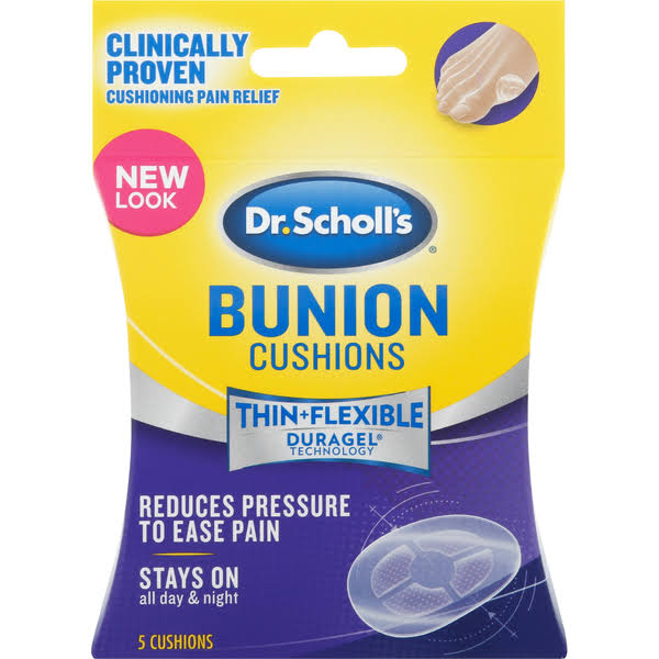 Dr. Scholl's Bunion Cushion With Duragel TECHNOLOGY, 5ct // Cushioning Protection Against Shoe Pressure and Friction That Fits Easily in Any Shoe For