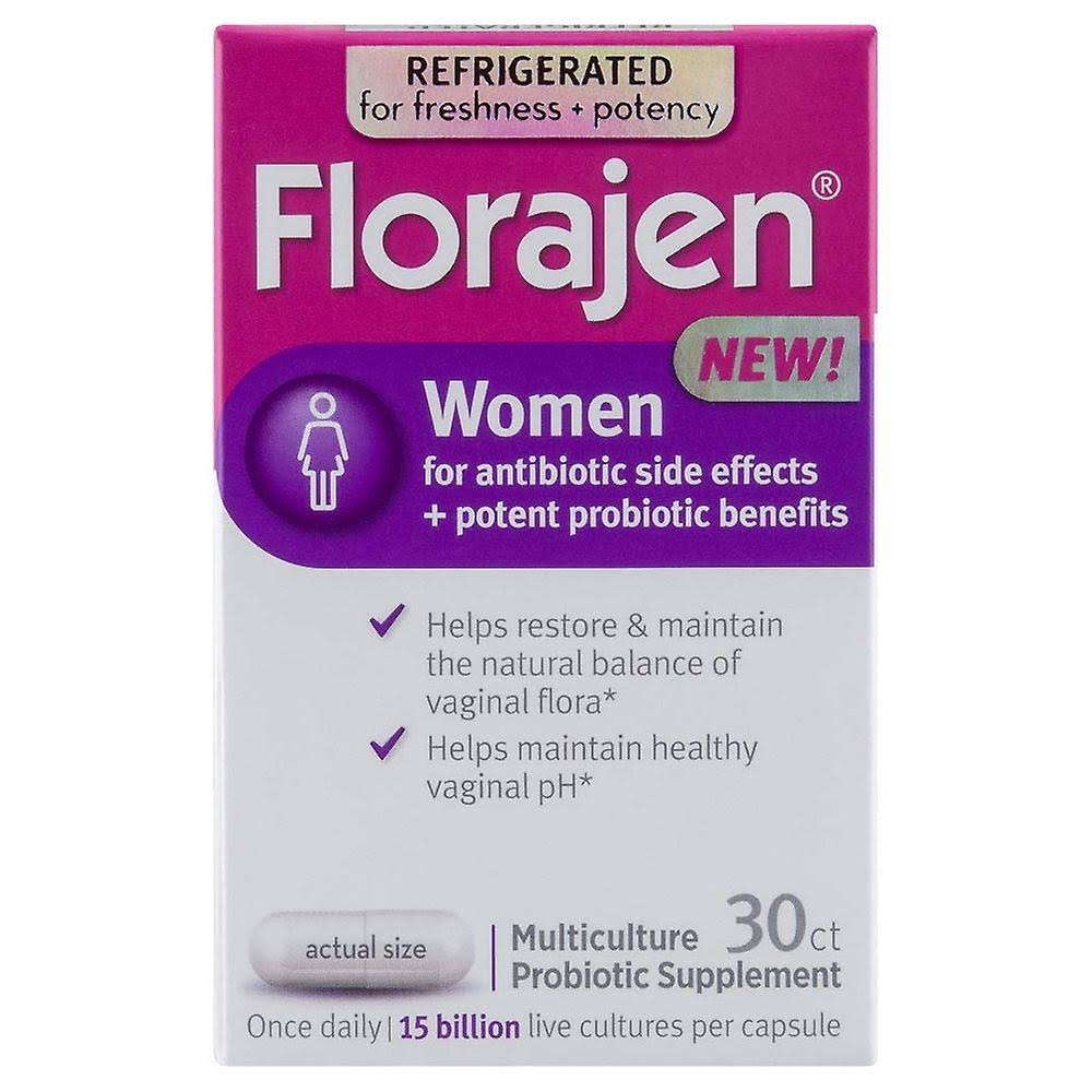 Florajen Women Multiculture Probiotic Supplement, Capsules, 30 EA