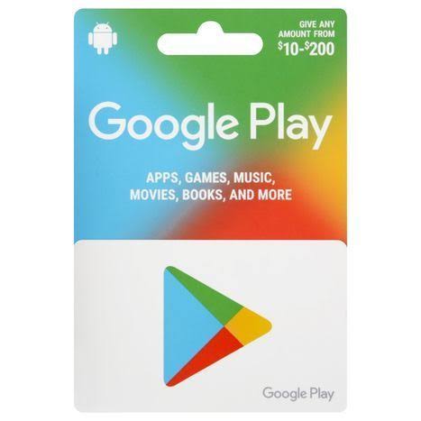 Google Play Gift Card, Google Play