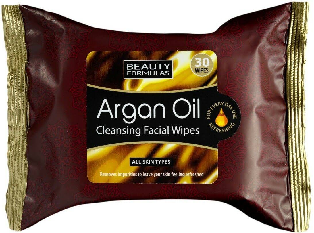 Beauty Formulas Argan Oil Cleansing Facial Wipes (30 Wipes)