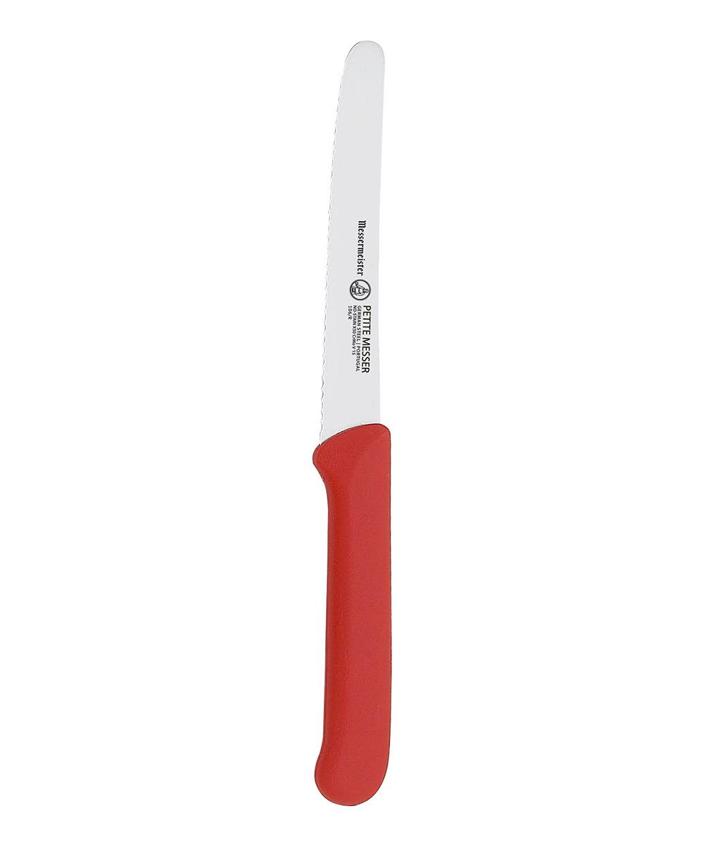 Messermeister 4.5-Inch Serrated Tomato Knife In Red
