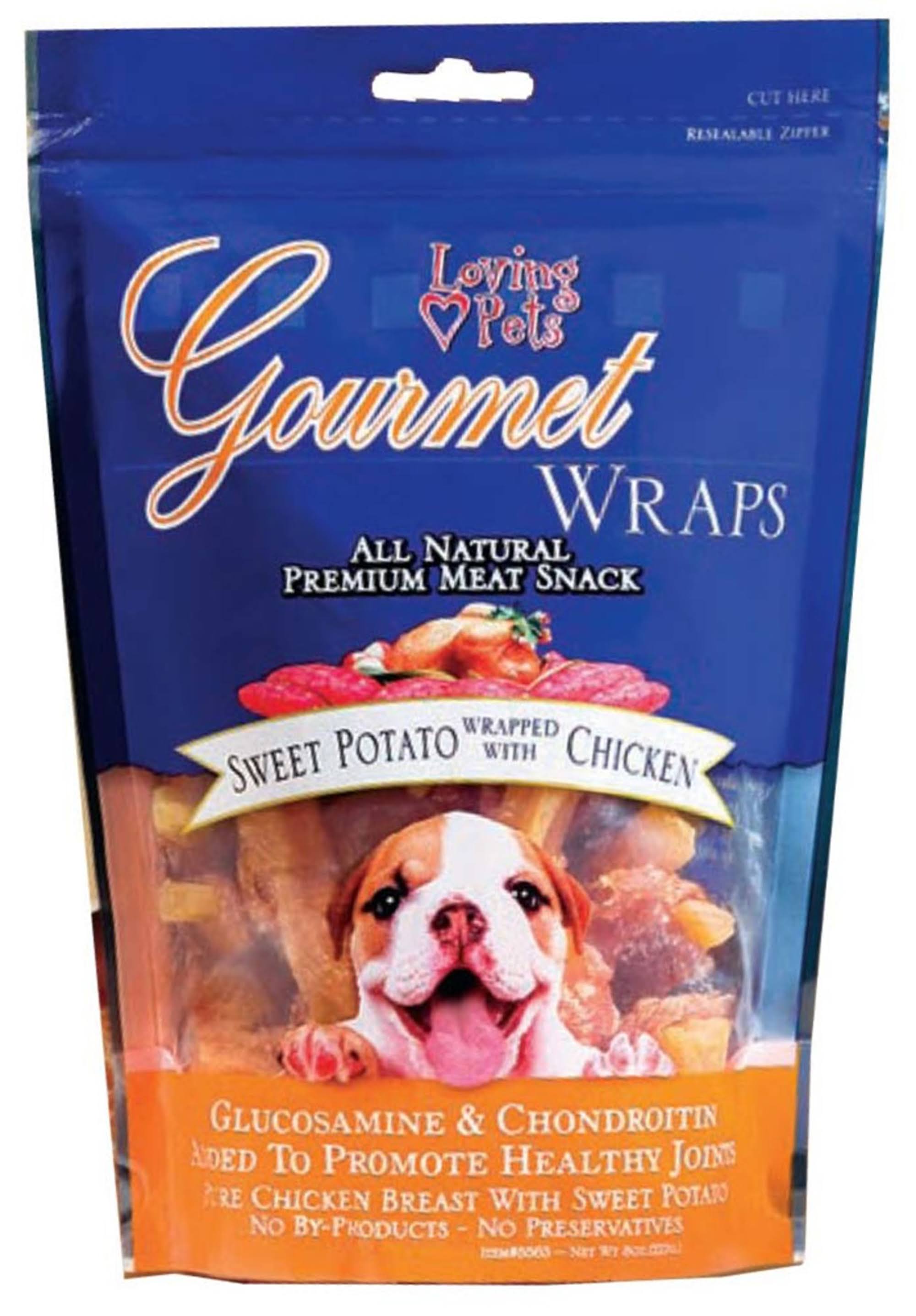 Loving Pets Gourmet Wraps Dog Treats - Sweet Potato & Chicken, 8oz