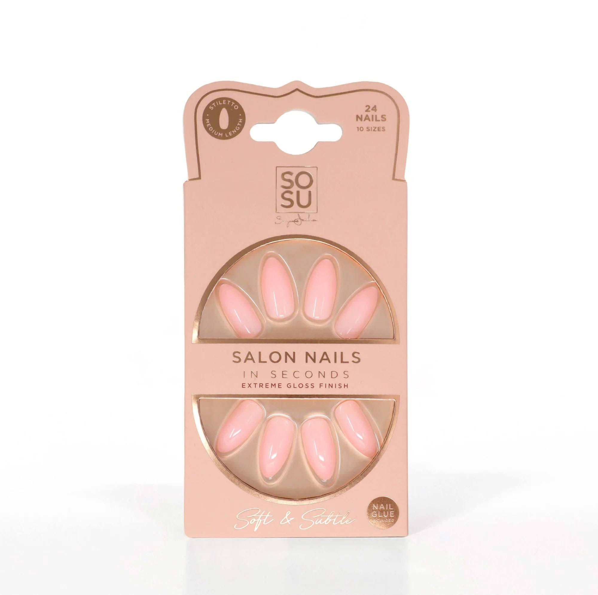 SOSU Cosmetics Soft & Subtle False Nails 24pieces