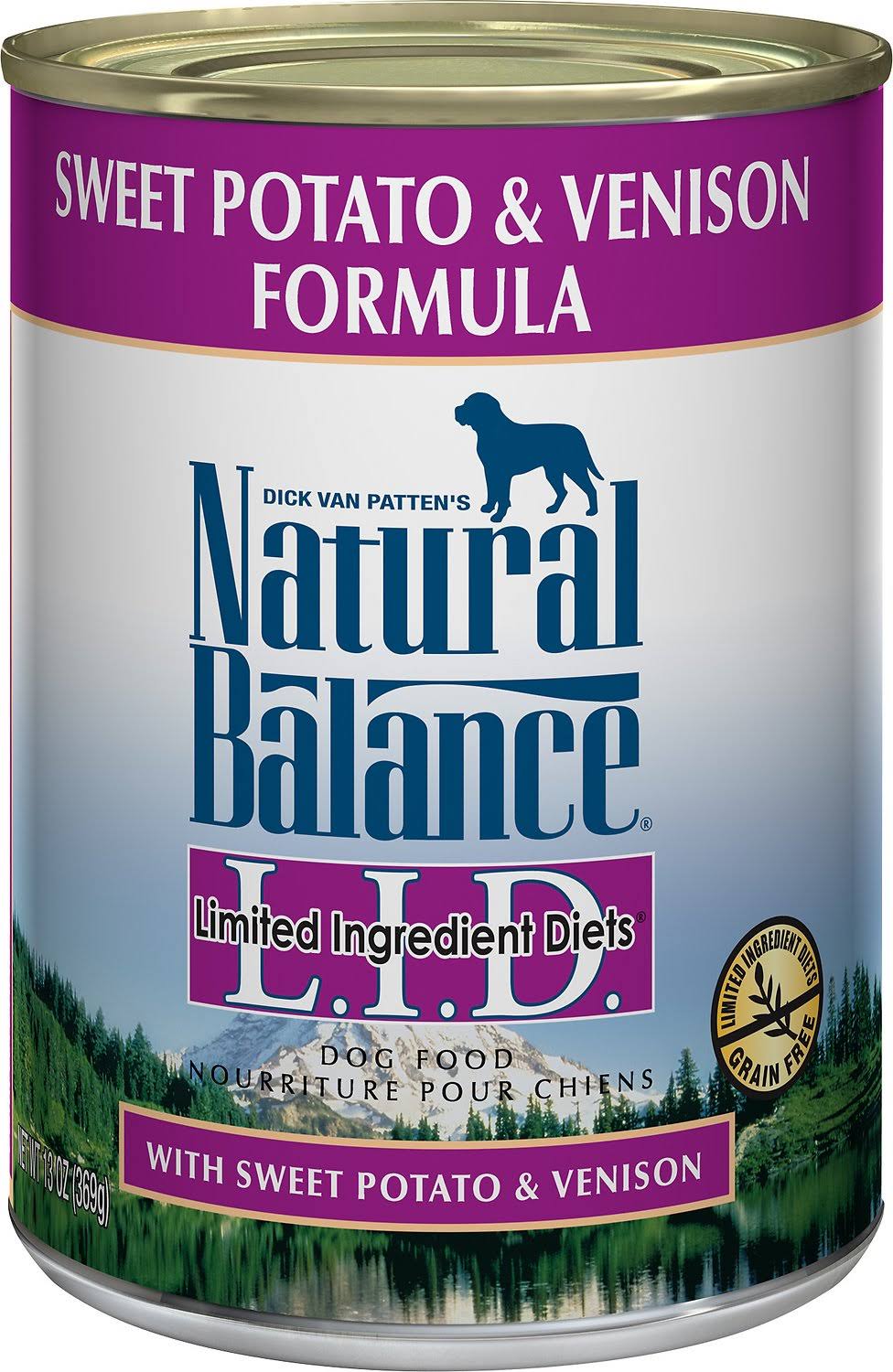 Natural Balance L.I.D. Limited Ingredient Diets Dog Food, Sweet Potato & Venison Formula - 13 oz