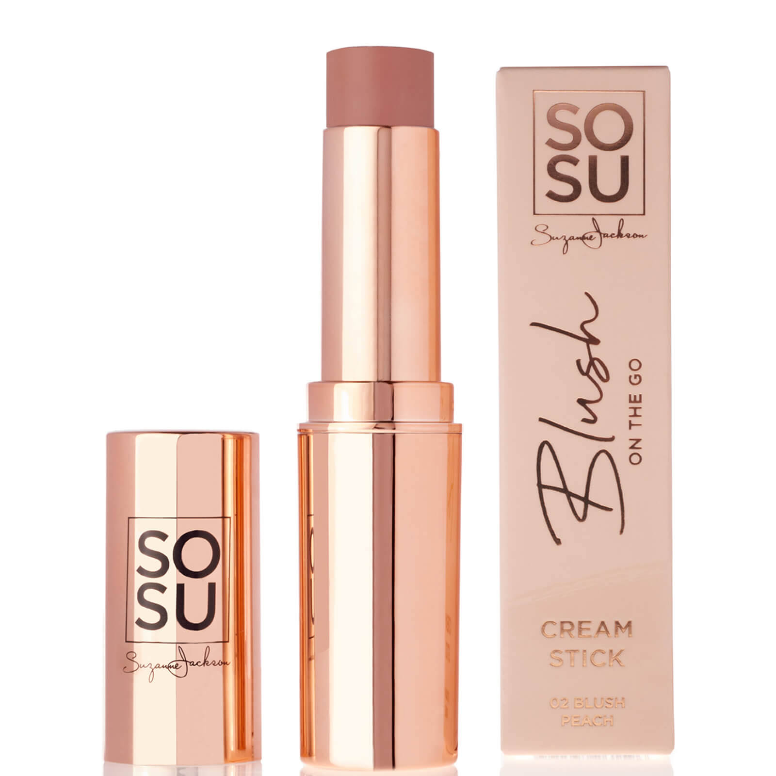 SOSU Cosmetics Blush on the Go Cream Stick - Peach 85g