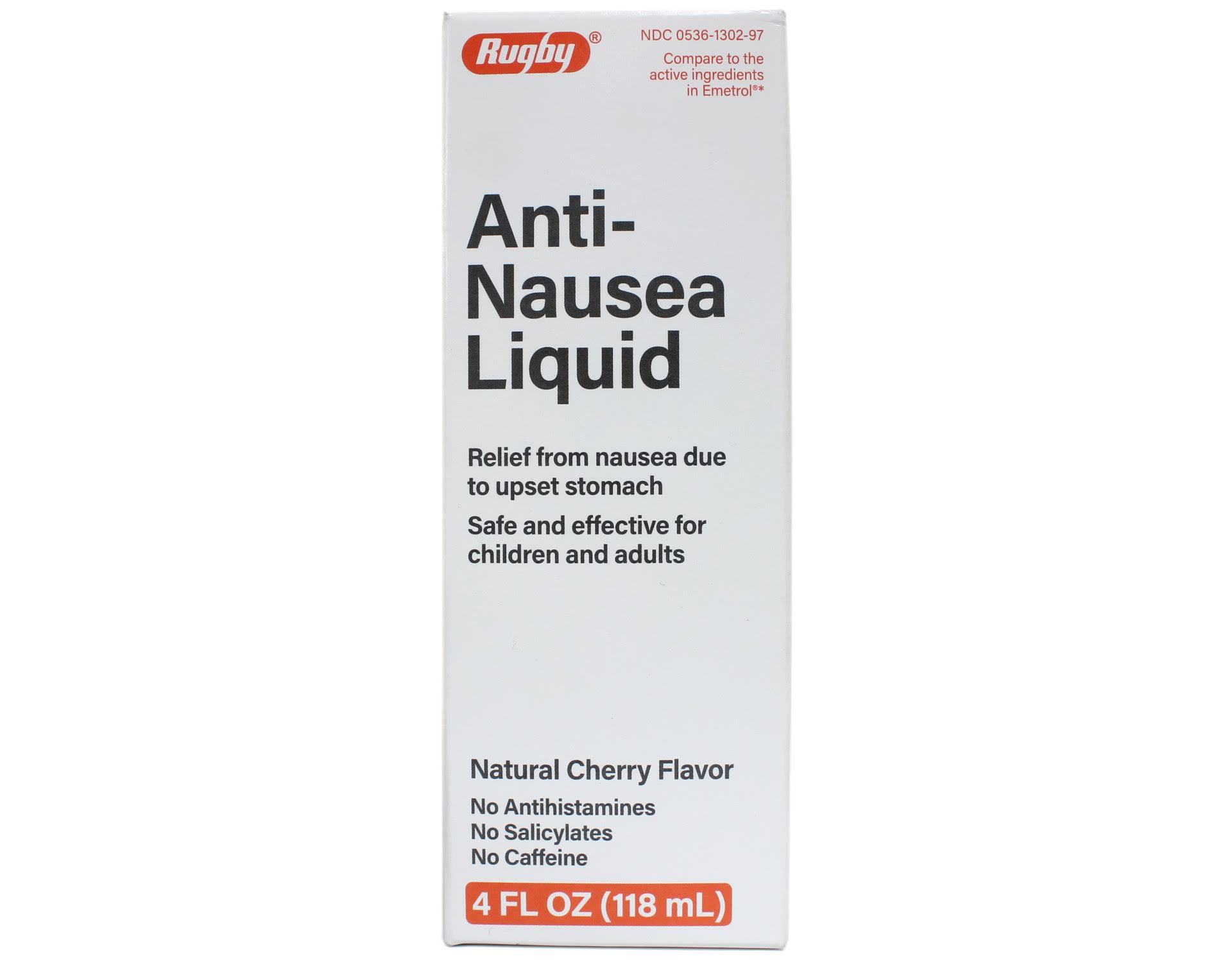 Rugby Anti Nausea Liquid 4 fl oz - Natural Cherry Flavor