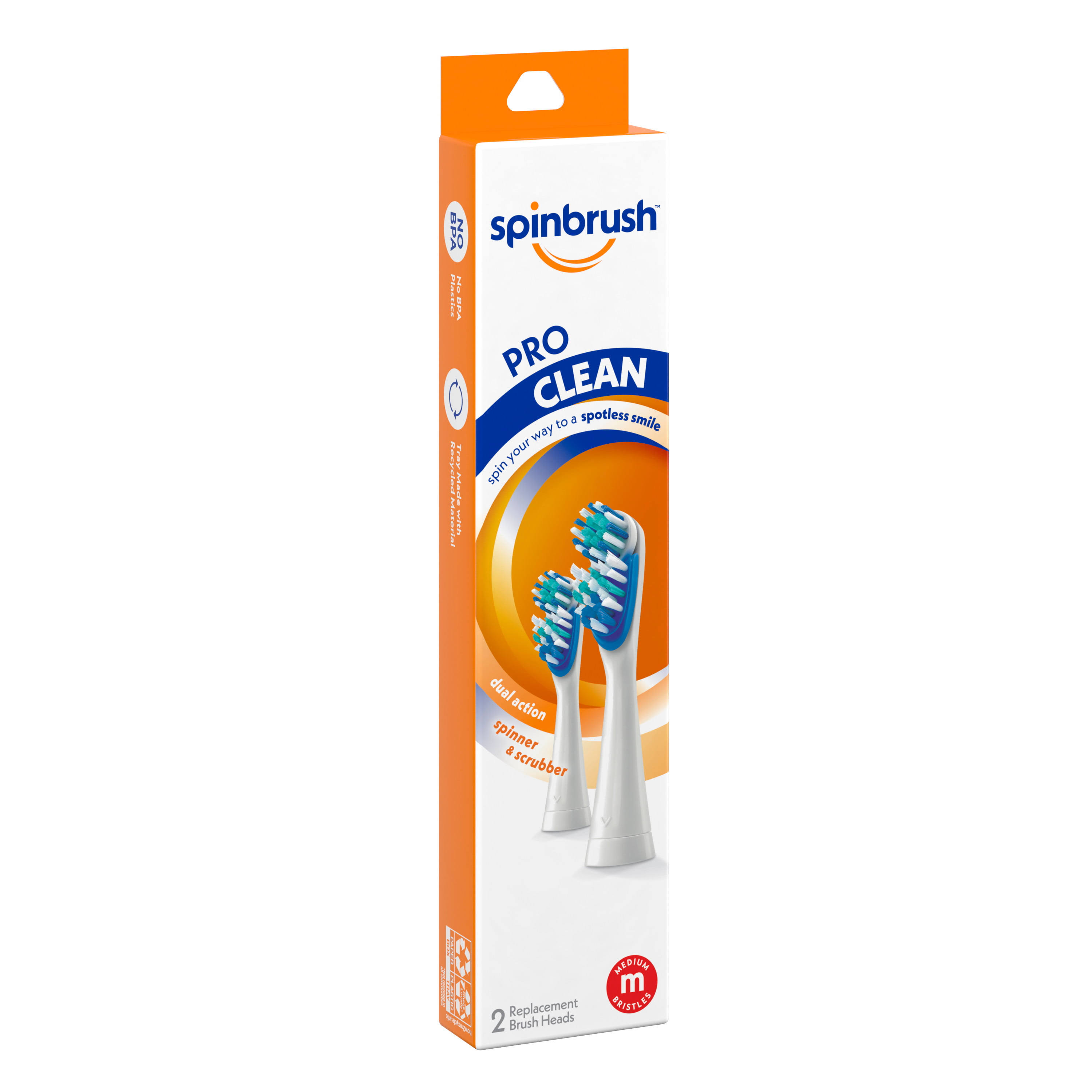 Arm and Hammer Spinbrush Pro Clean Replacement Brush Heads - Medium