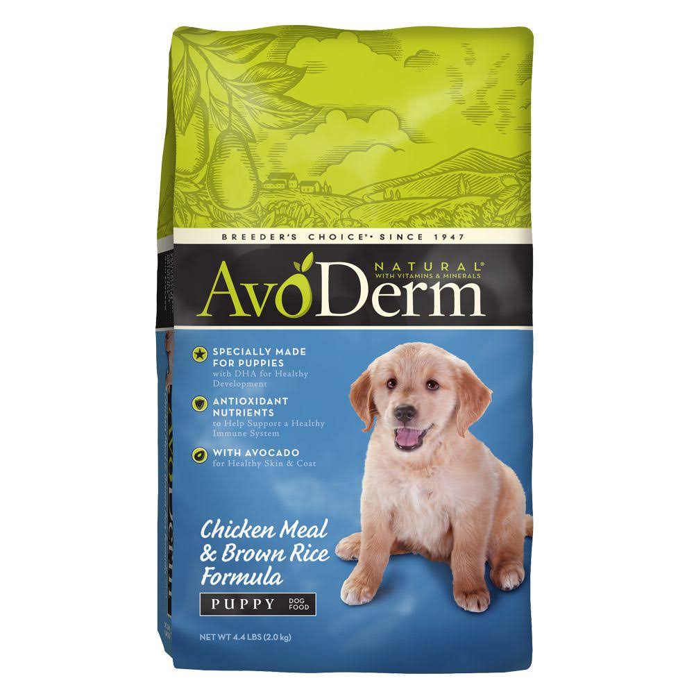 AvoDerm Natural Puppy Food - Chicken Meal and Brown Rice Formula, 4.4lbs
