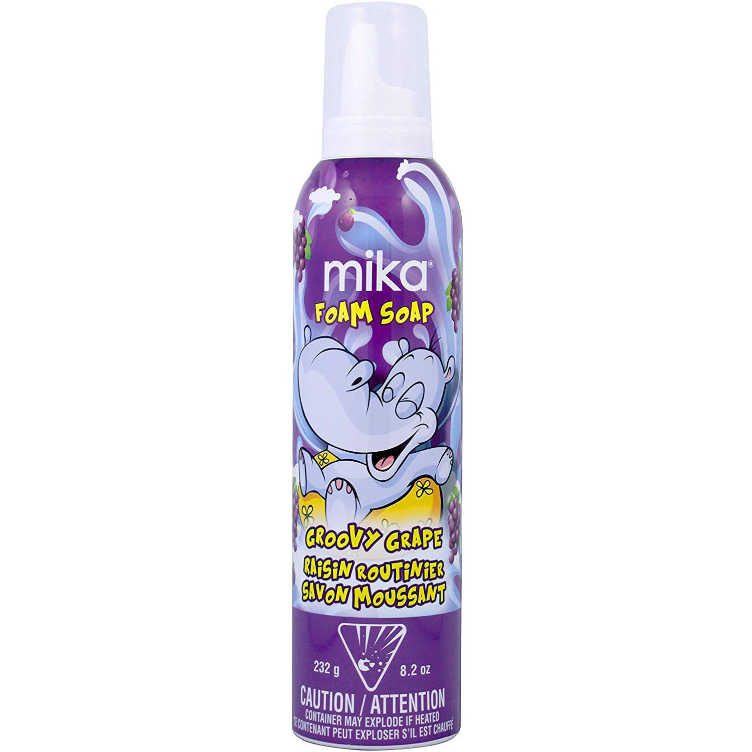 Mika Kids Foam Soap Spray - Groovy Grape, 232g