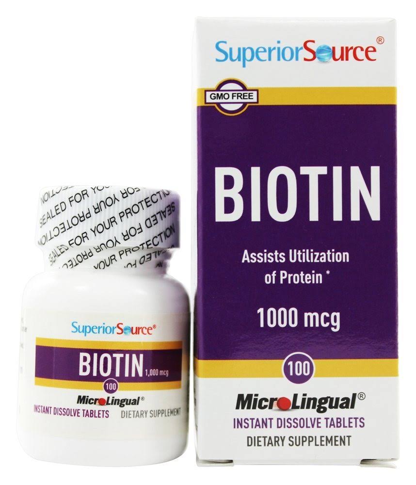 Superior Source Biotin Supplement - 100 MicroLingual Instant Dissolve Tablets