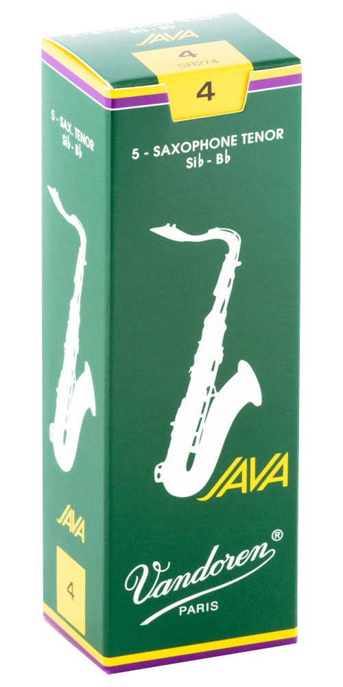 Vandoren Java Tenor Saxophone Reeds - #4, Box Of 5