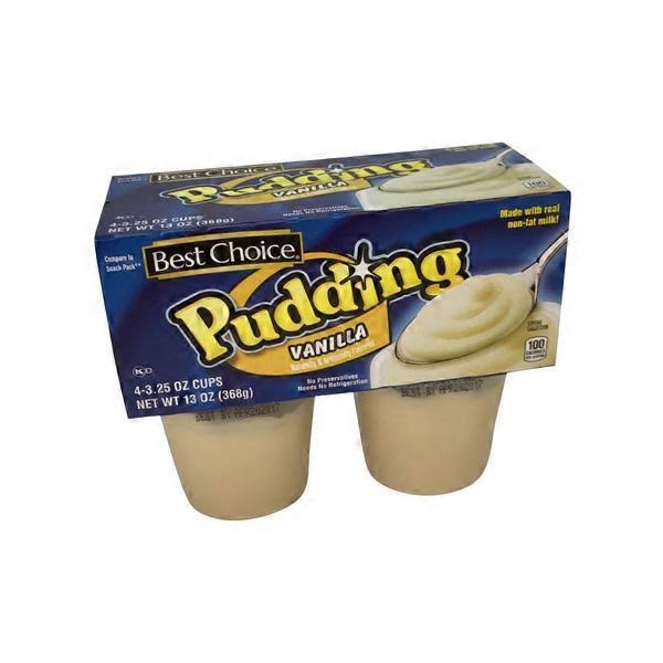 Best Choice Vanilla Pudding Cups - 4 Pack - Campbell's Foodland - Delivered by Mercato