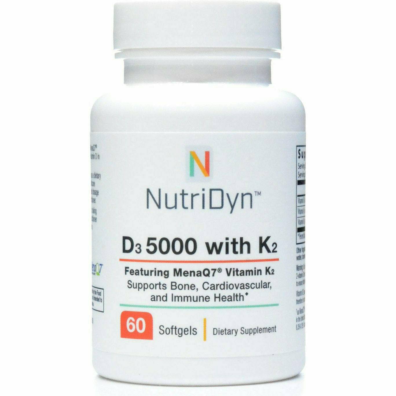 D3 5000 with K2 60 Softgels by Nutri-Dyn