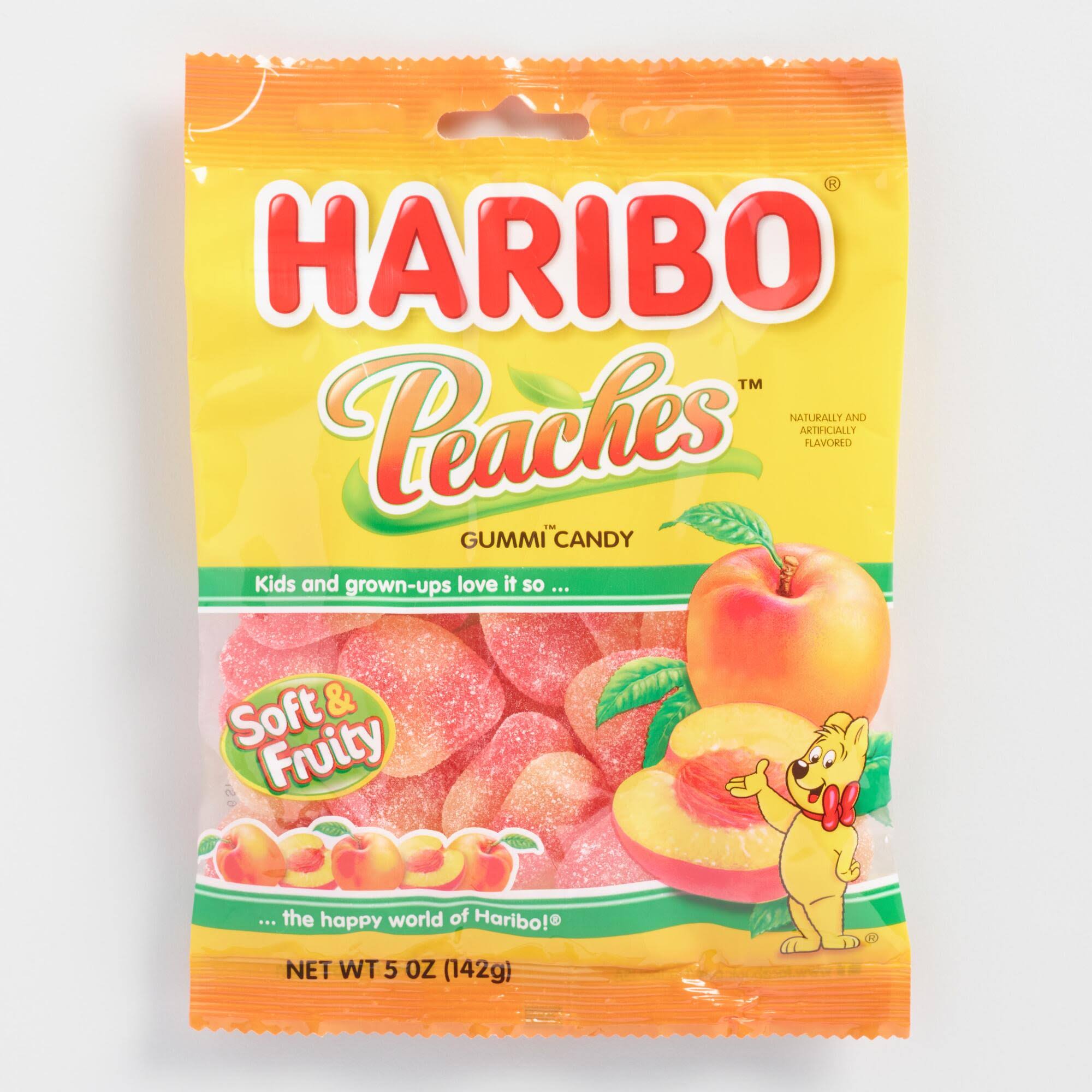 Haribo Gummi Candy - Peaches, 5oz