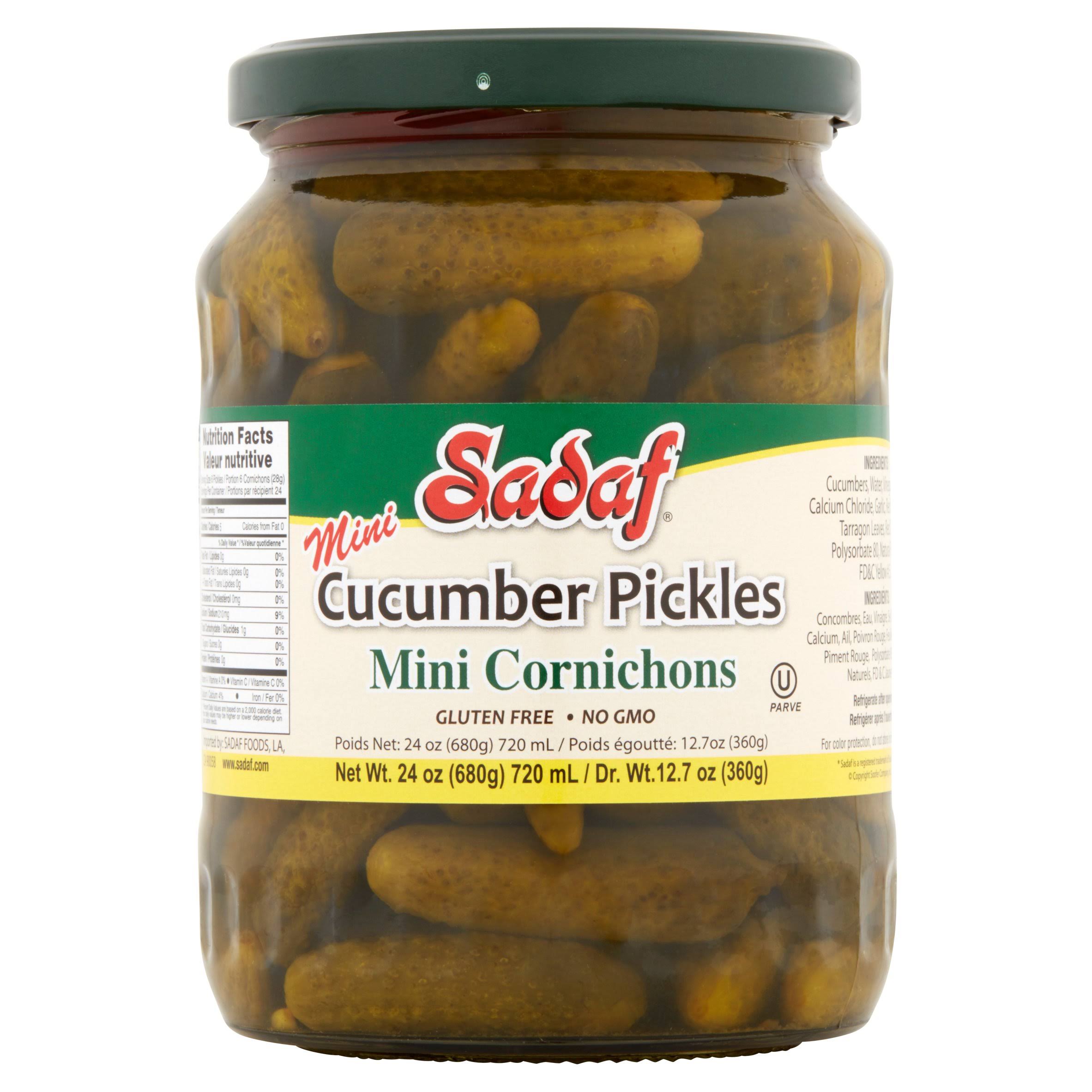 Sadaf Mini Cucumber Pickles - 24oz