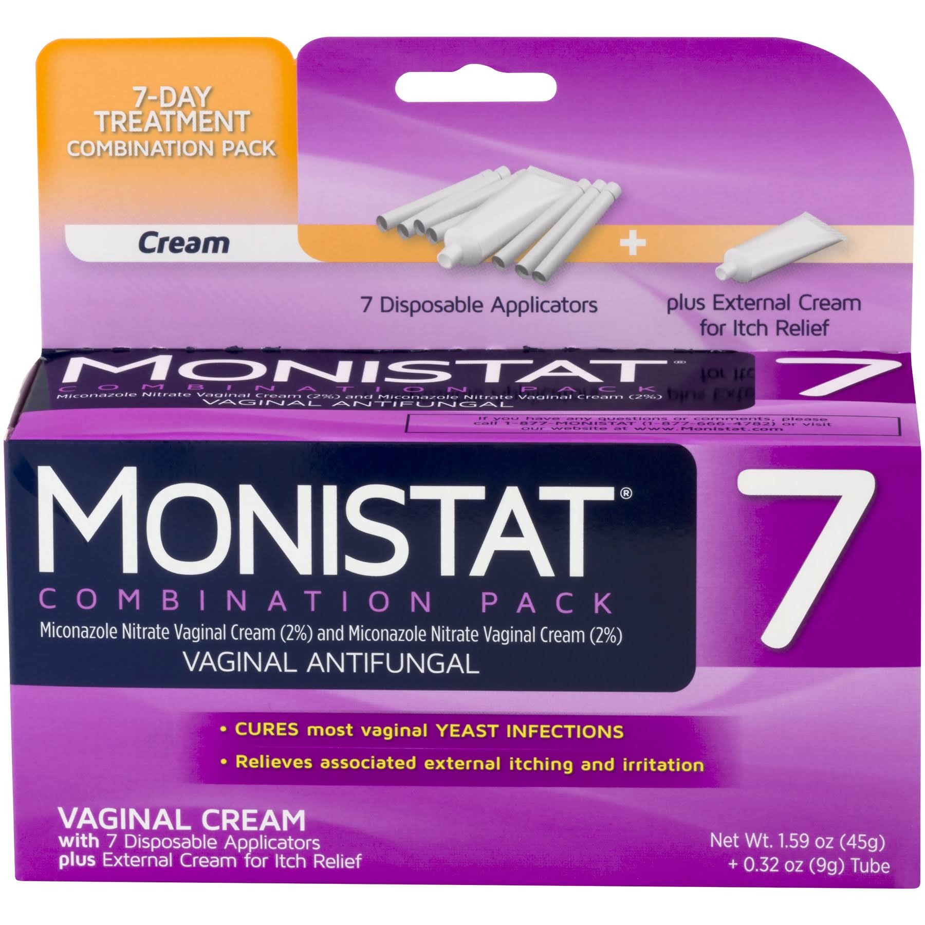 Monistat 7 Day Treatment Cream Combination Pack - 8pcs
