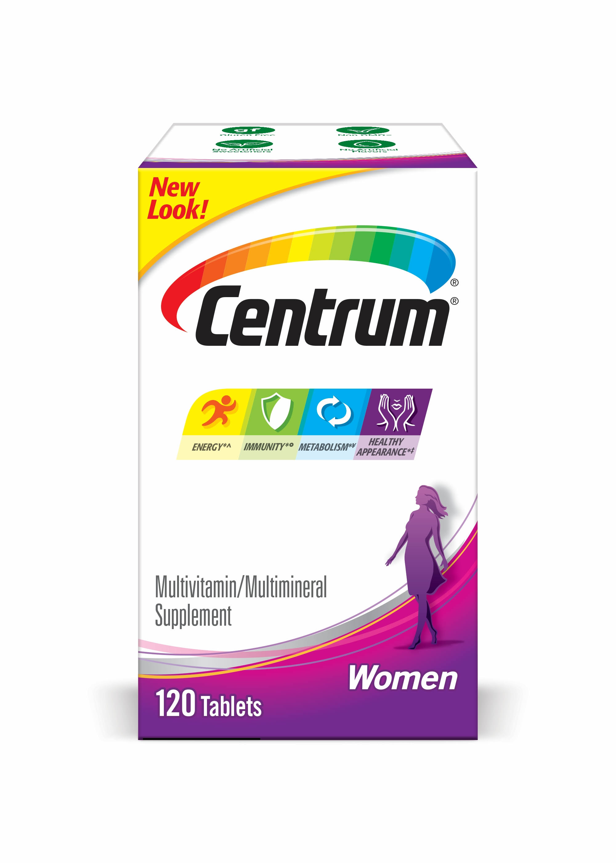 Centrum Multivitamin for Women, Multivitamin/Multimineral Supplement with Iron, Vitamin D3, B Vitamins and Antioxidant Vitamins C and E, Gluten Free,