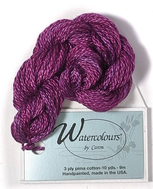 Caron Collections Watercolours, Hand-Dyed Threads. Color #158, Grape