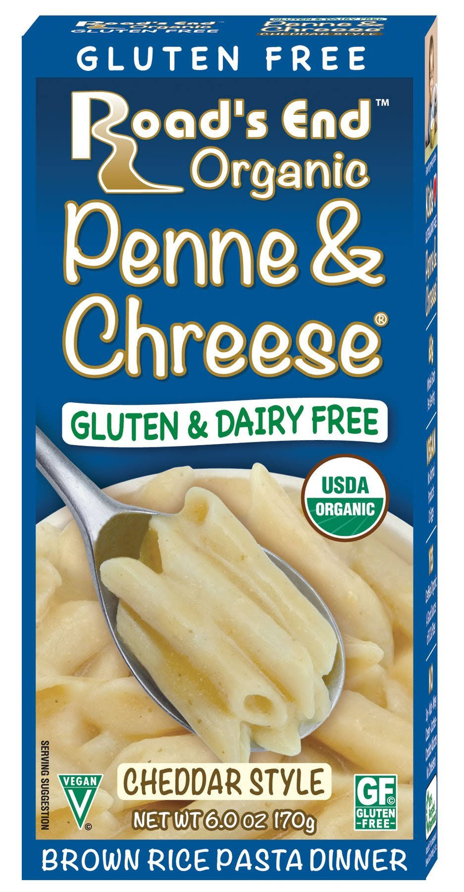Road's End Organics Gluten Fee Cheddar Style Penne and Chreese - 6 oz