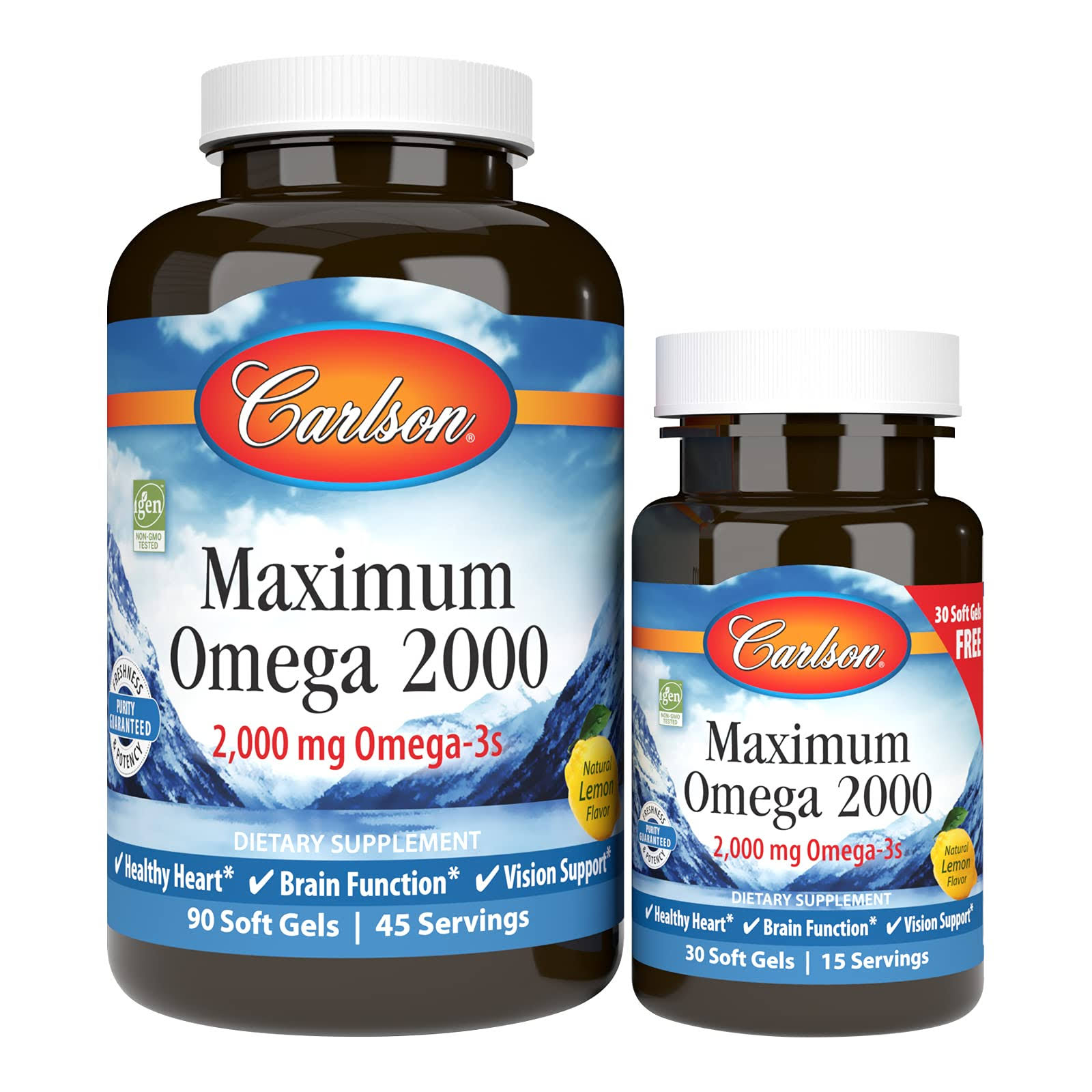 Carlson Labs Maximum Omega 2000 With 90 + 30 Perls