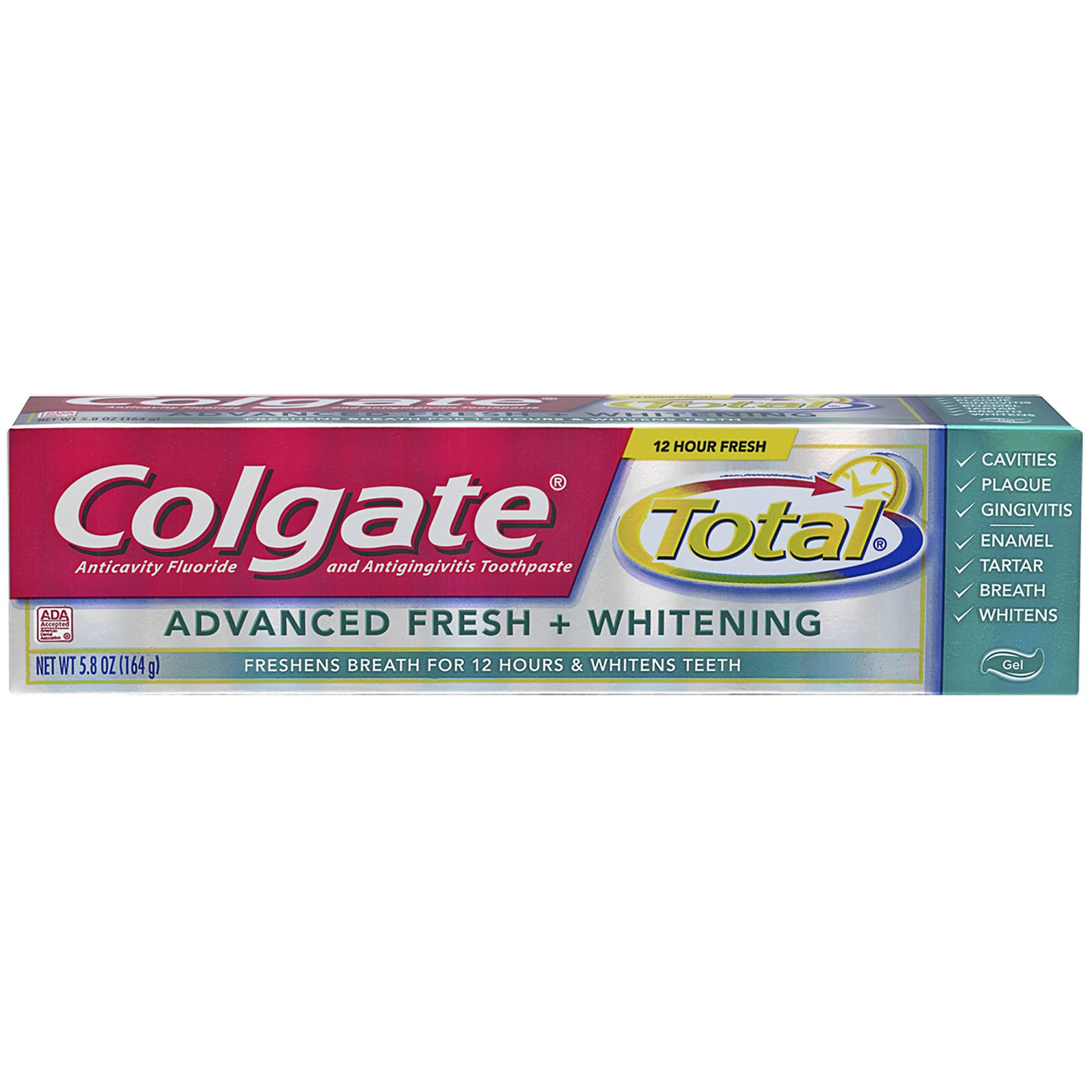 Colgate Total Advanced Fresh + Whitening Gel Toothpaste - 5.8oz