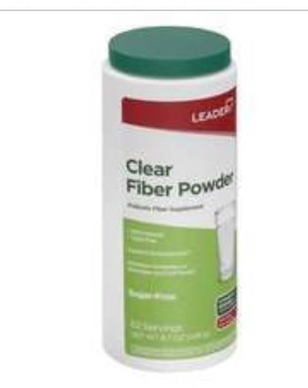 Leader Clear Fiber Powder Prebiotic - Sugar Free, Taste Free, 8.7 oz