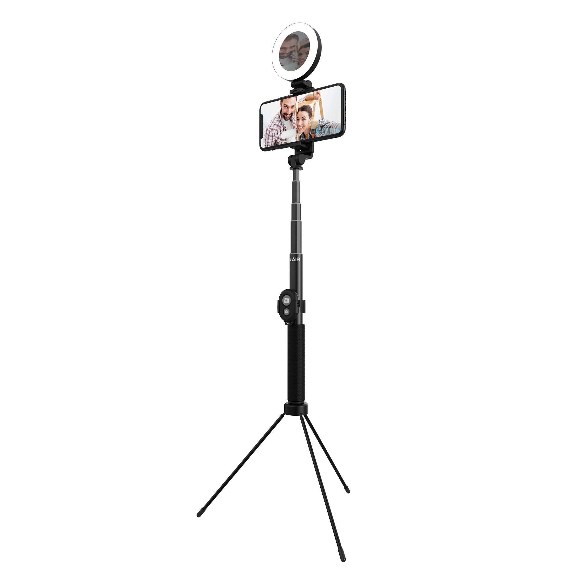 On Air Halo Stick Selfie Stick with Flexible Mirror / USB,