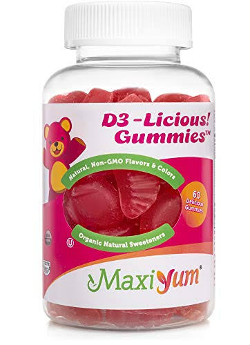 Maxi-Health Vitamin D3 Gummies 1000IU (60 Chewables) Cherry Flavor Sup