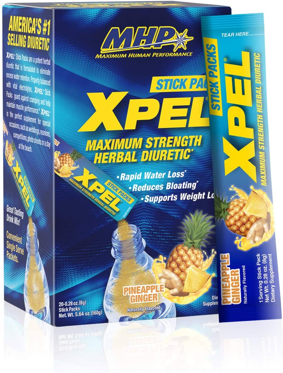 MHP Xpel Stick Packs - 20 Packs Pineapple Ginger