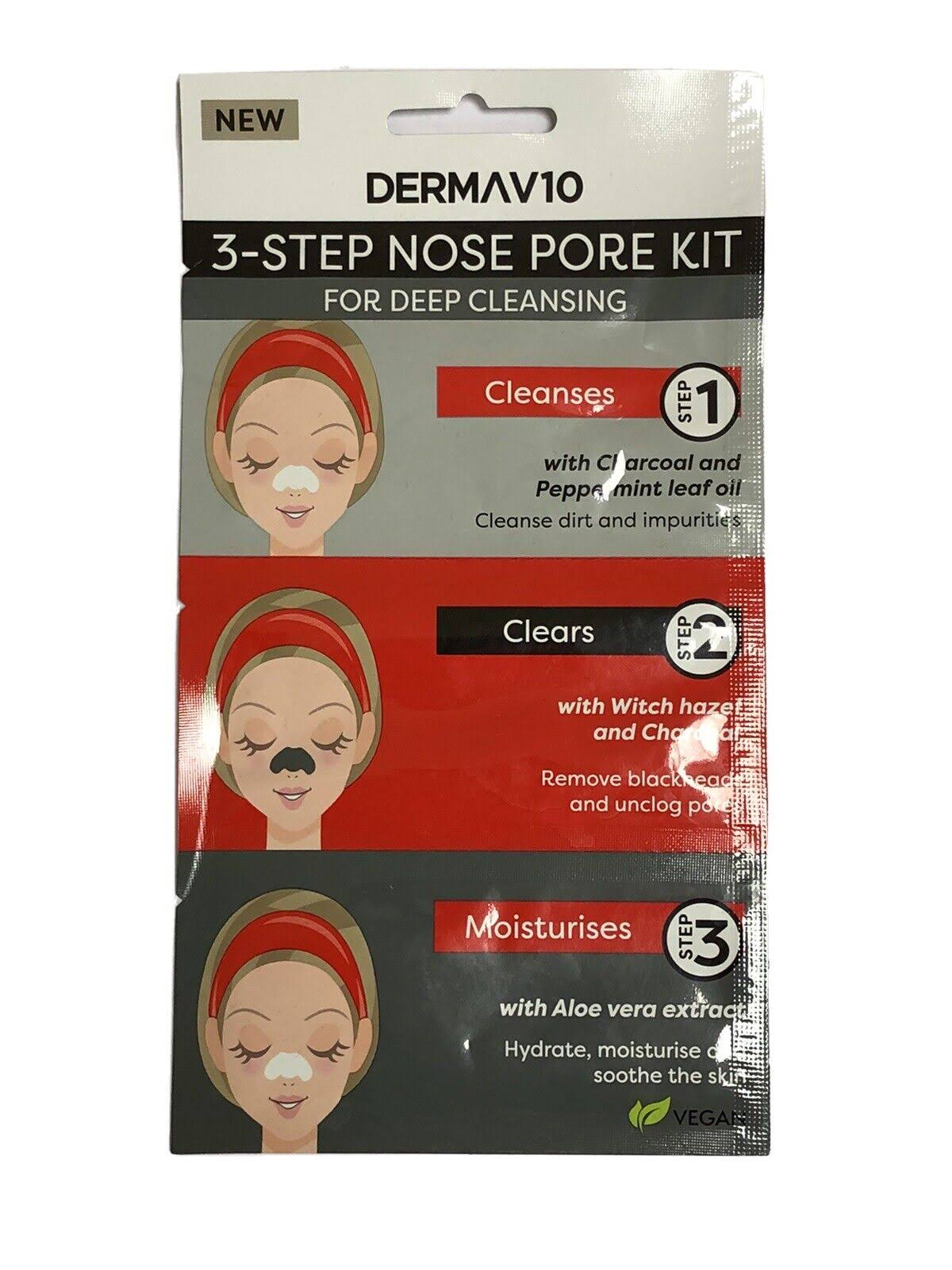 DermaV10 3 Step Nose Pore Kit 1 Pcs