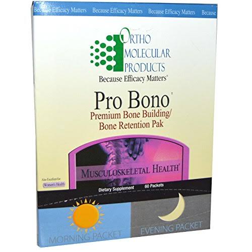 Ortho Molecular Pro Bono Premium Bone Building Supplement - 60 Packets