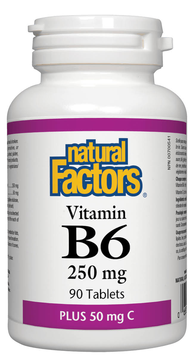 Natural Factors Vitamin B6 Supplement - 250mg, 90 Tablets