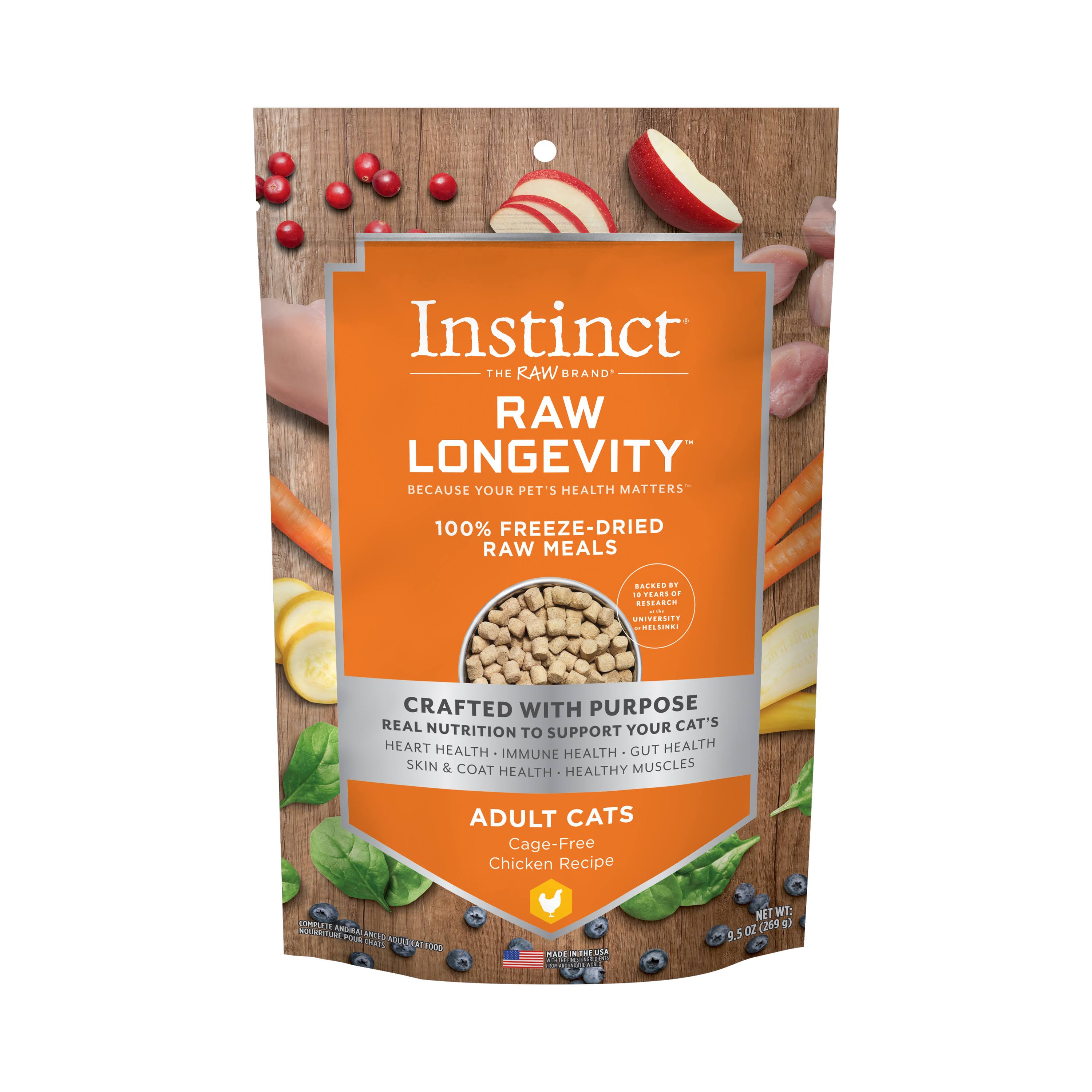 Instinct Raw Longevity Chicken Freeze-Dried Cat Food, 9.5-oz