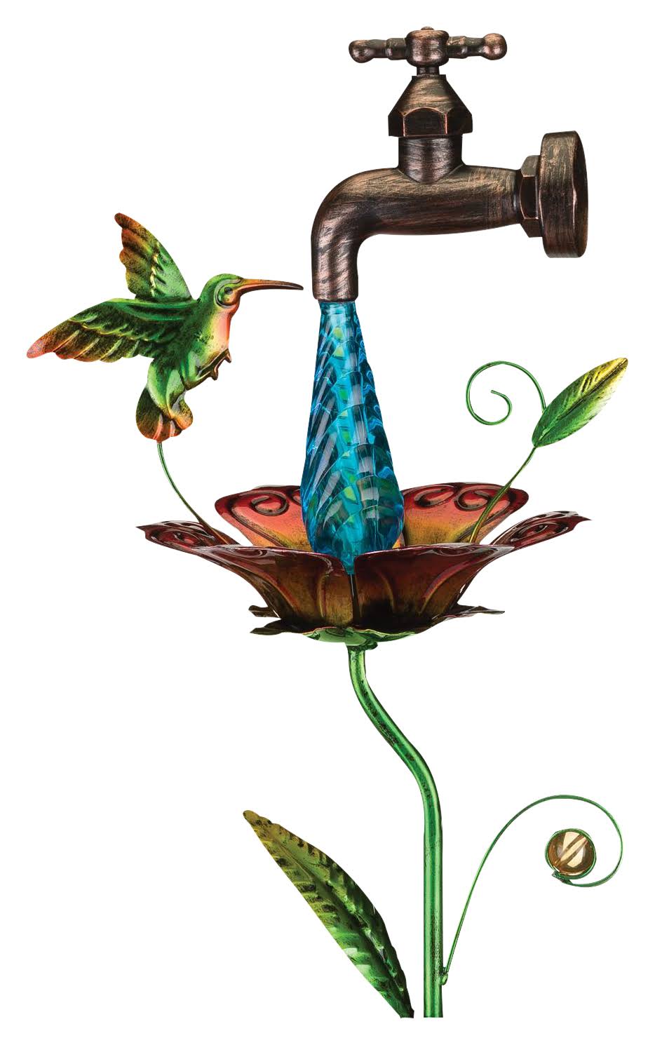 Regal Art & Gift Hummingbird Waterdrop Solar Stake