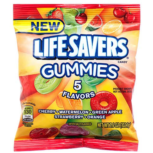 Life Savers Gummies Candy - 5 Flavors, 3.6oz