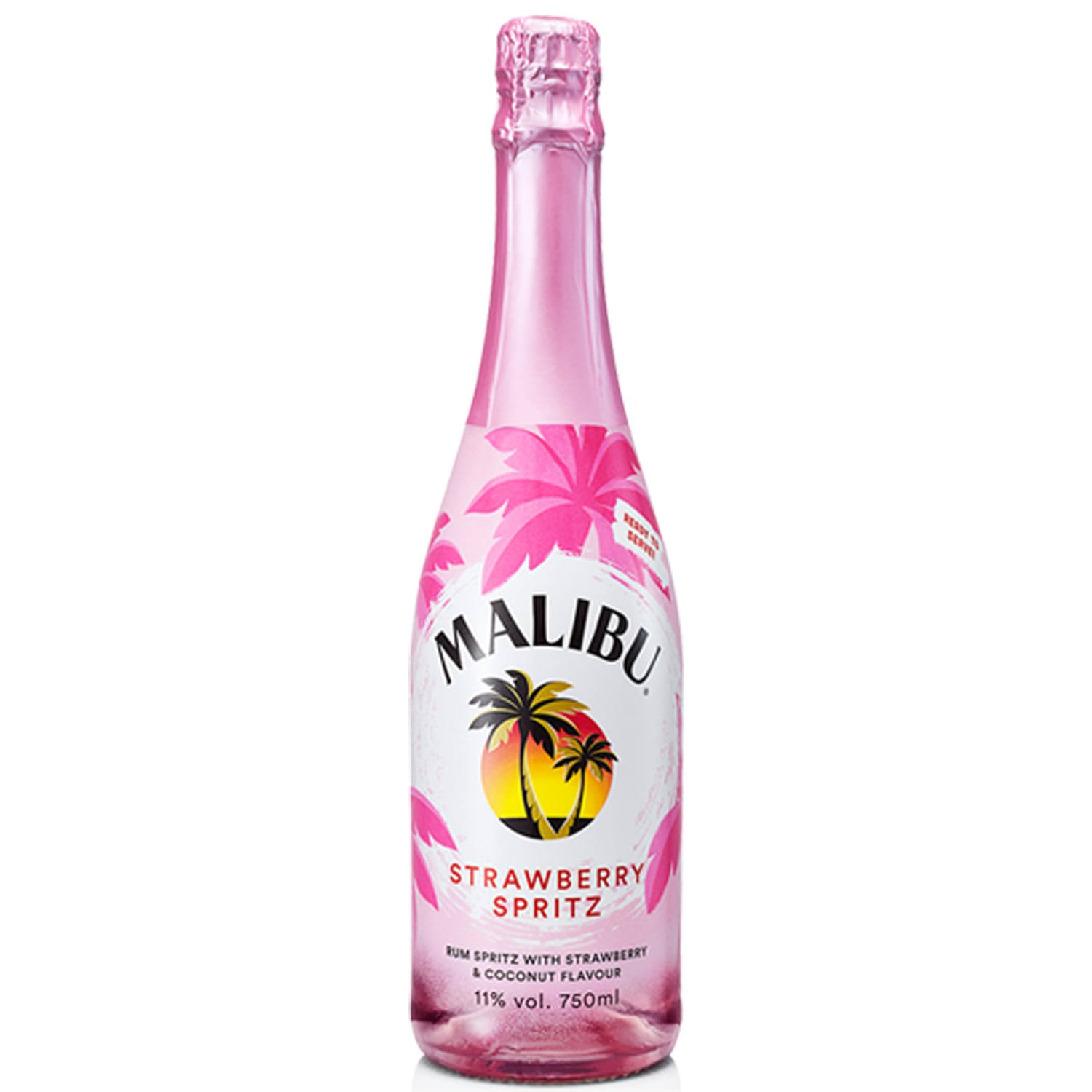Malibu Caribbean Rum, Strawberry - 750 ml