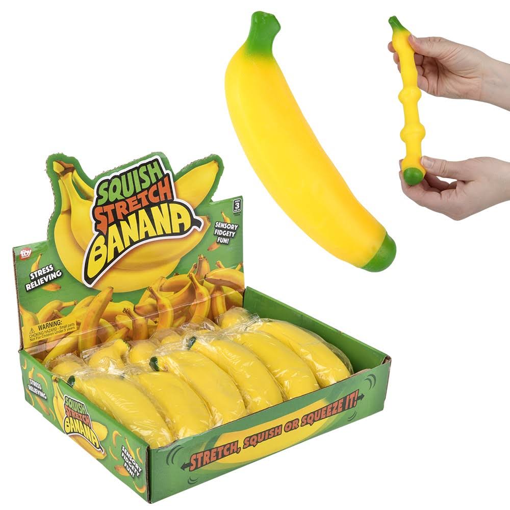 The Toy Network 5.5" Stretch and Squeeze Banana